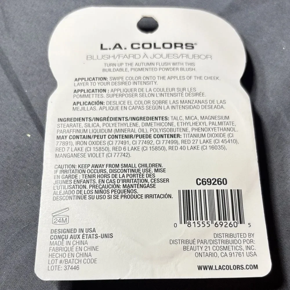 New L.A. Colors Heart Blush - Deep Coral Red Gourd-geous